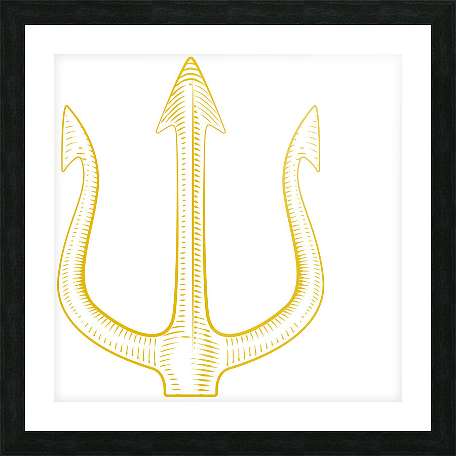 golden trident Picture Frame print