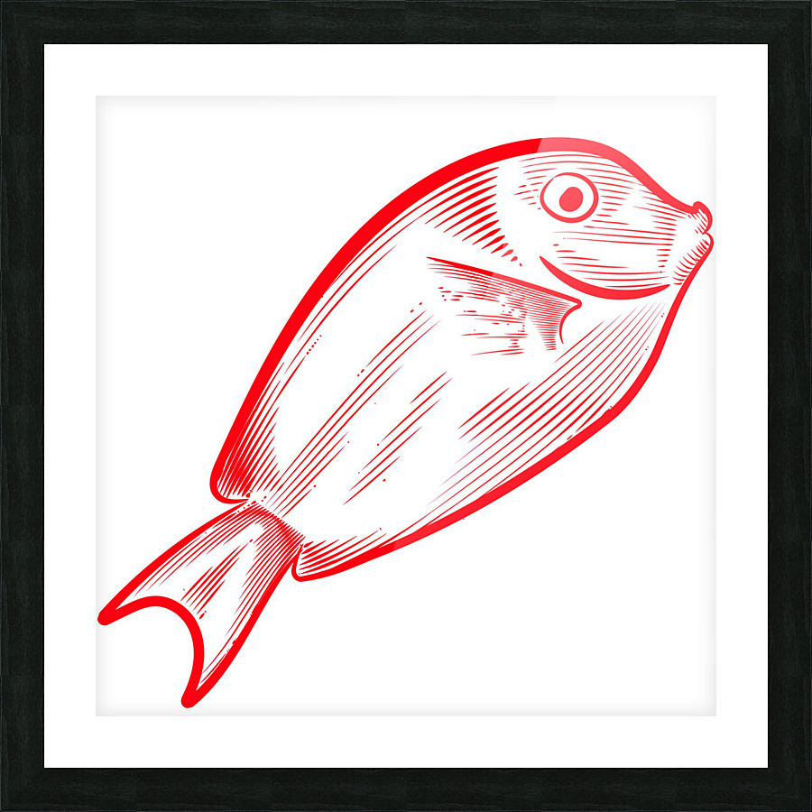 red snapper fish Picture Frame print