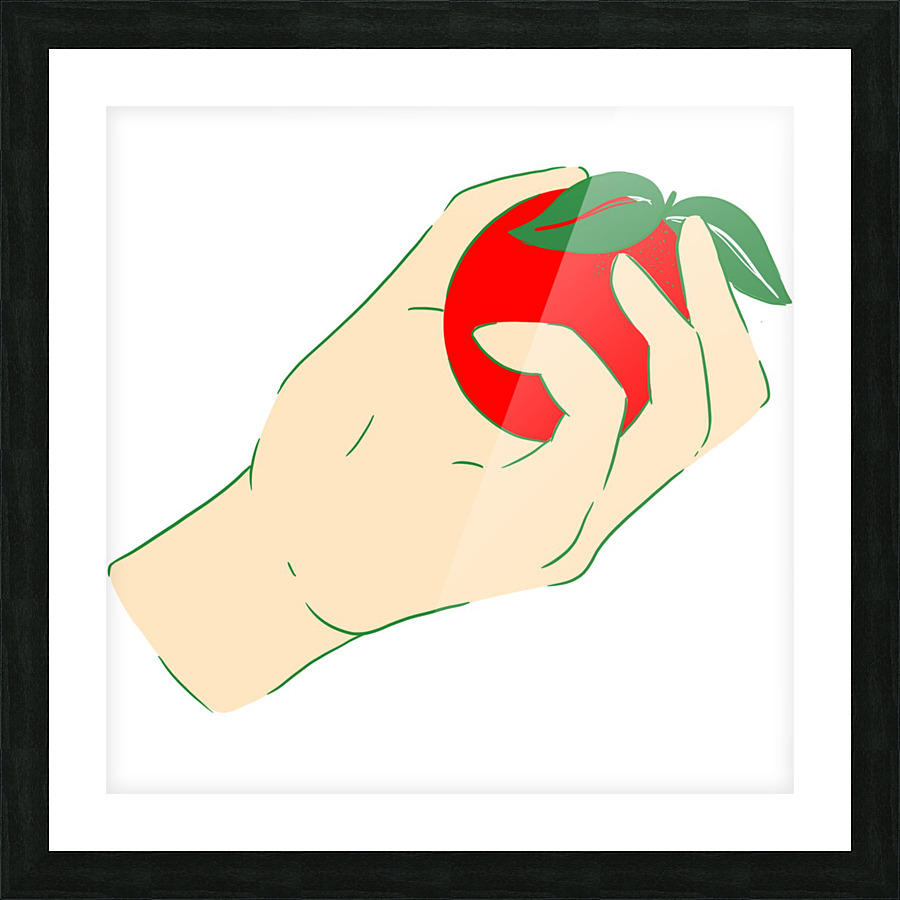 hand squeezed apple Picture Frame print