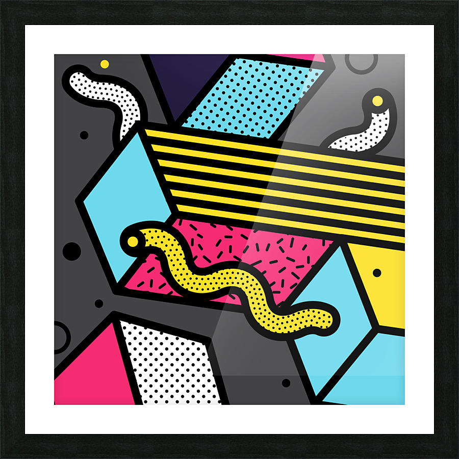Neo memphis background 4 Picture Frame print