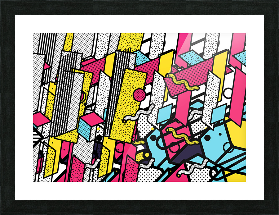 Neo memphis background 40 Picture Frame print