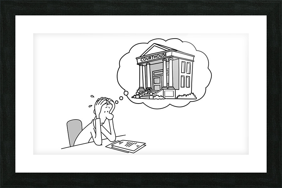 WorriedAboutDUICourt Picture Frame print