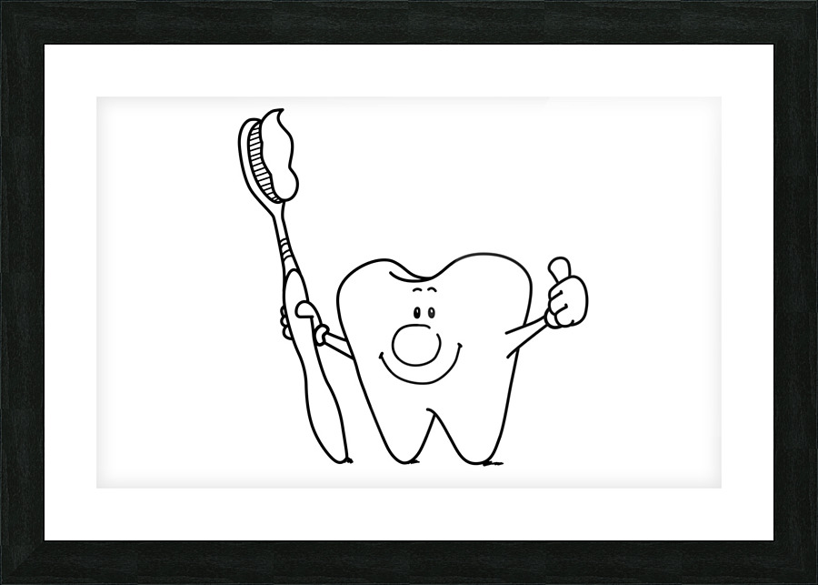 ToothAndBrush Picture Frame print
