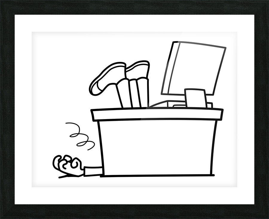 Faint Pass Out Desk Picture Frame print