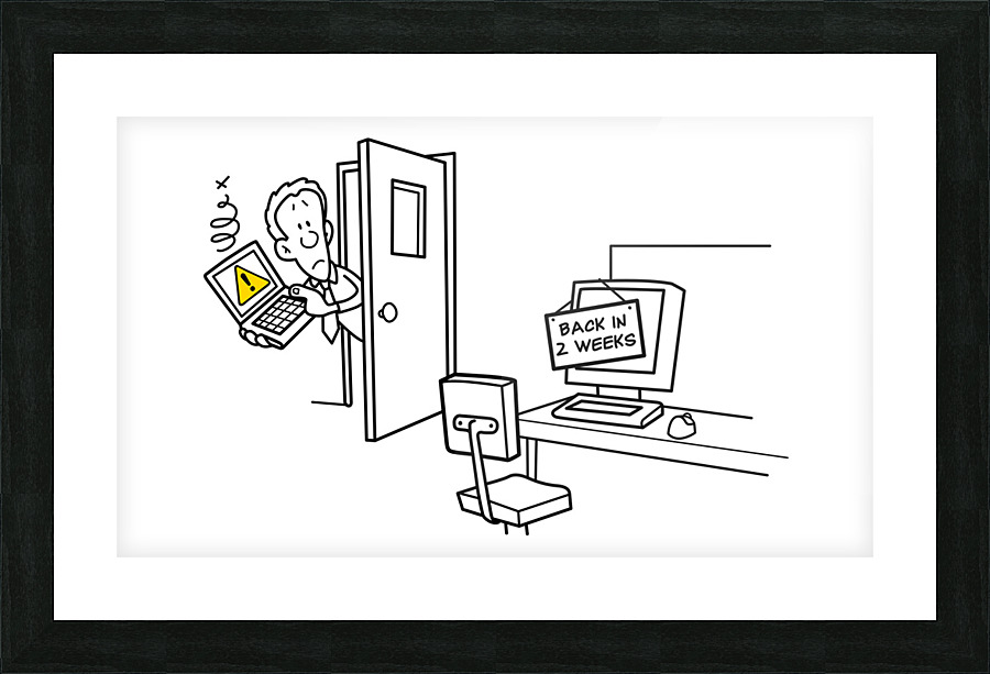 IT Support Away Picture Frame print
