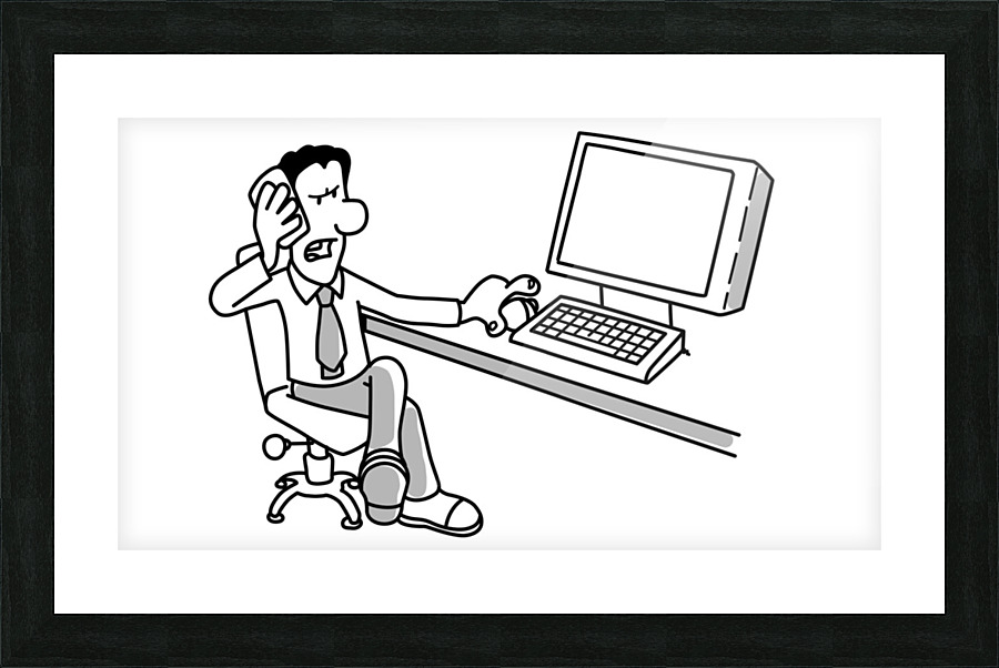 Call Tech Support Angry Picture Frame print