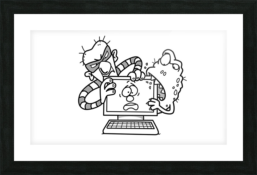 Computer Attack Virus Theft Picture Frame print