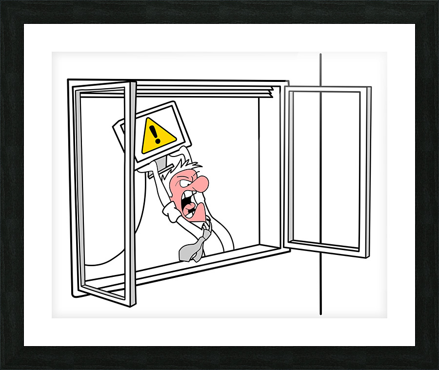 ThrowComputerOutWindow Picture Frame print