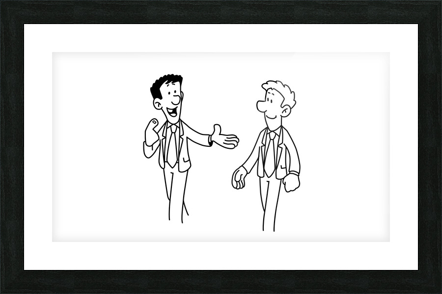 AskFriendRecommendationMen Picture Frame print