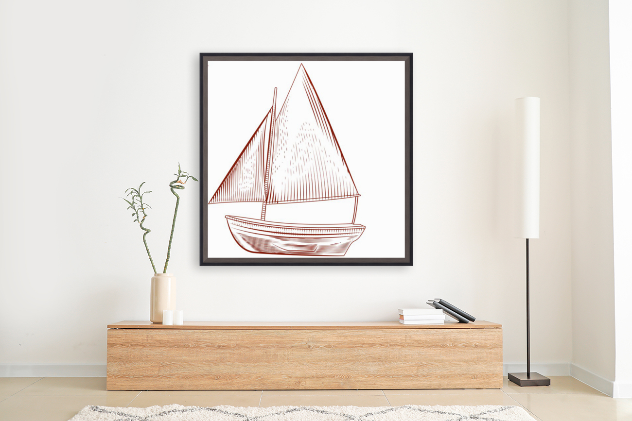 brown sailboat Reproduction