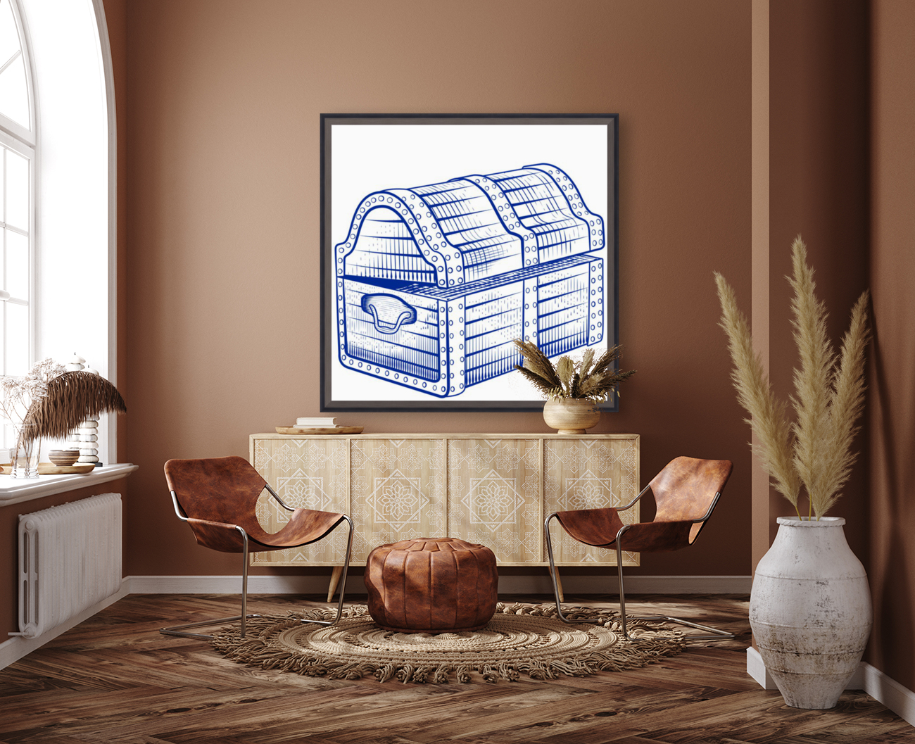 blue treasure chest Reproduction