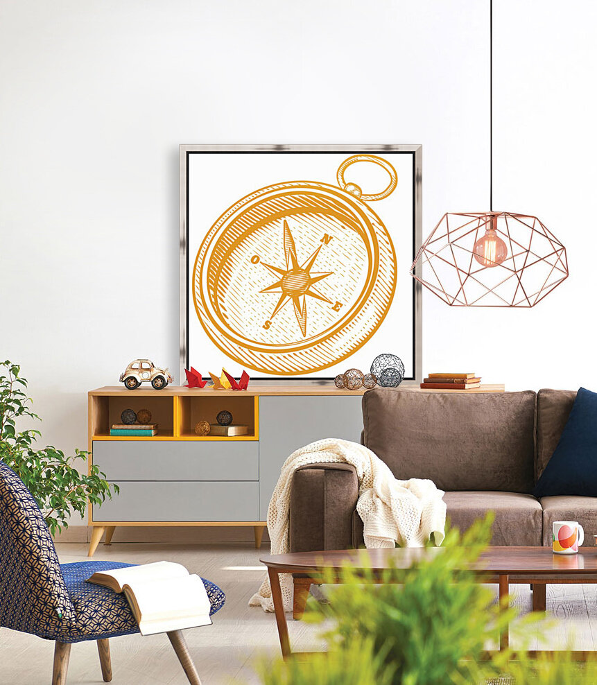 gold hand compass Reproduction
