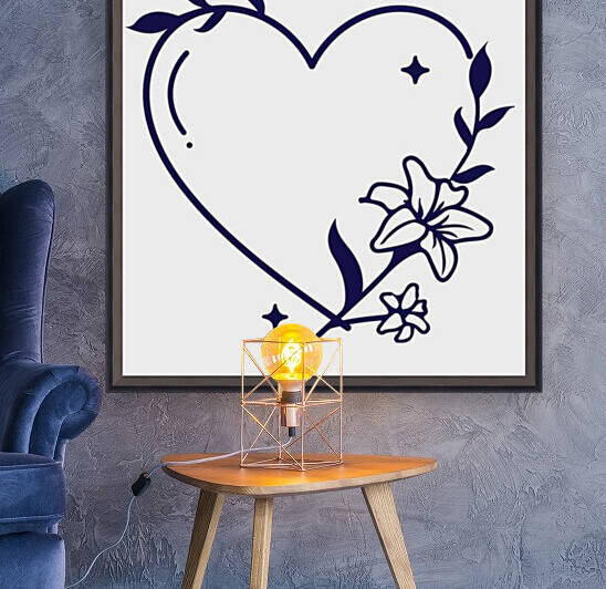 blue heart flower Reproduction