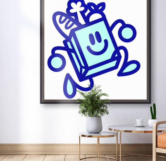 blue square sponge running Reproduction