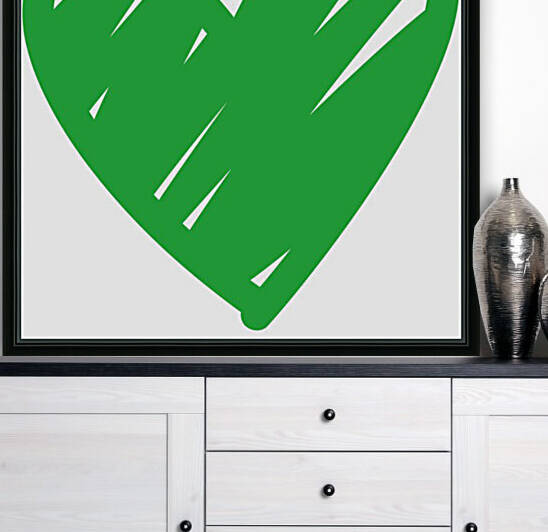 crossed green hearts Reproduction