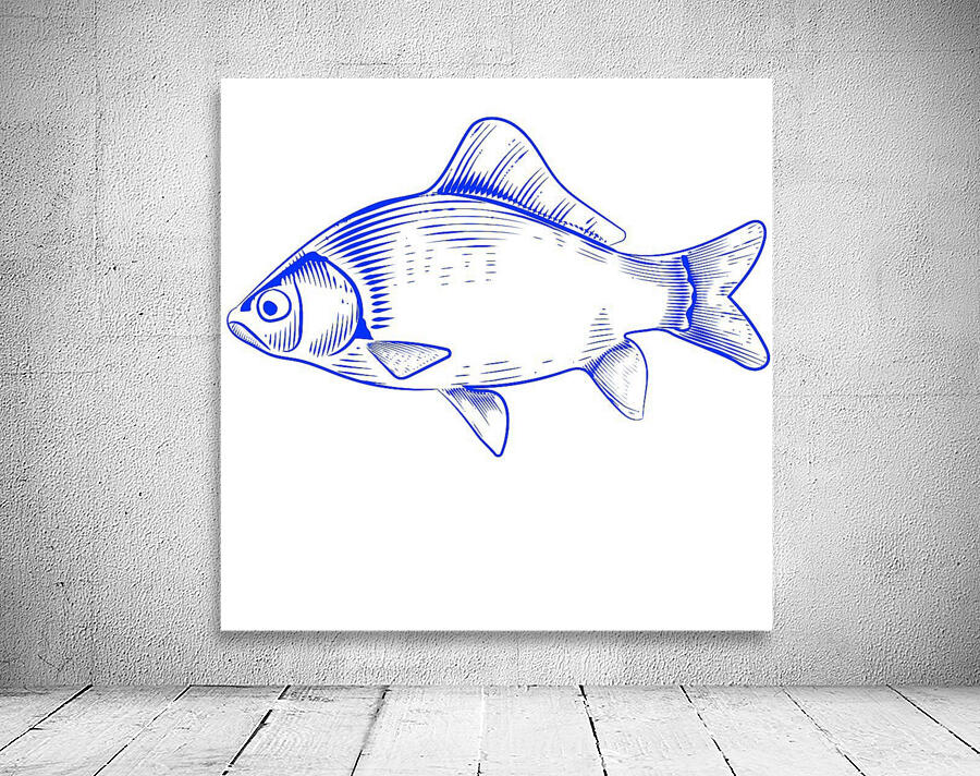 blue fish Wall Preview