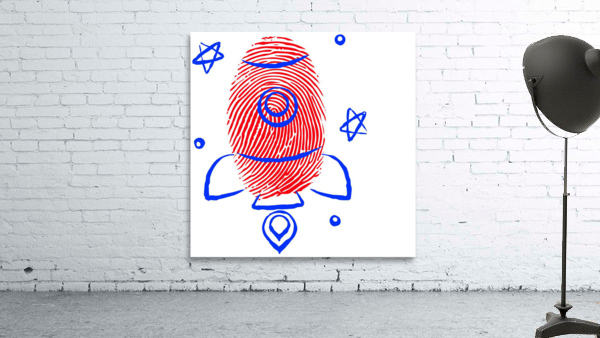 fingerprint spaceship Wall Preview
