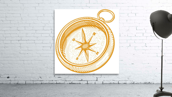gold hand compass Wall Preview