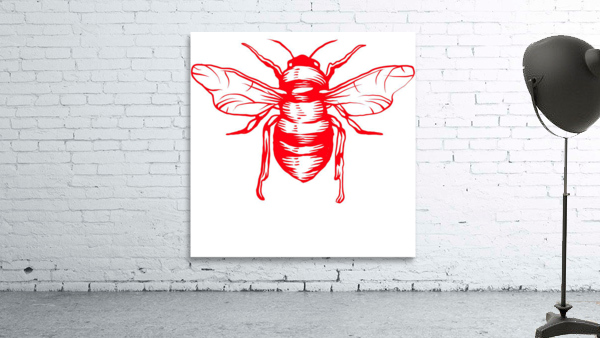red honey bee Wall Preview