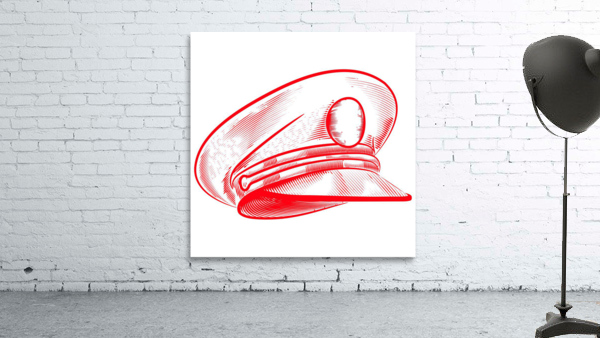 red commander hat Wall Preview