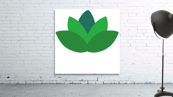 trident green lotus leaf Wall Preview