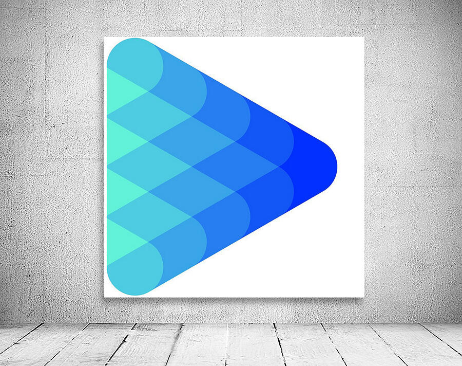 mixed blue triangle Wall Preview