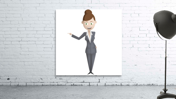 office lady pointed Wall Preview