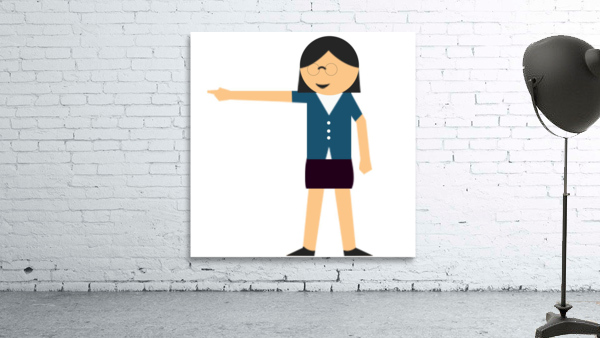 girl pointed Wall Preview