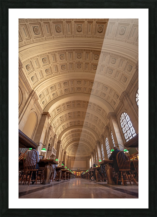 Boston Library Picture Frame print