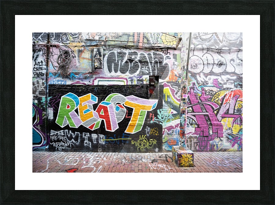 React Graffiti Picture Frame print