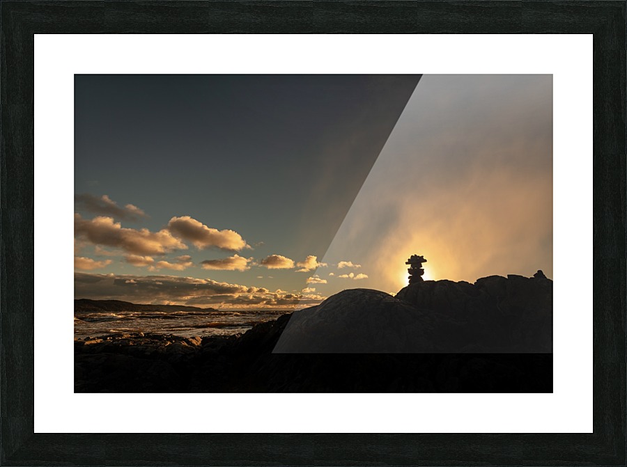 Sunset Cairn Picture Frame print