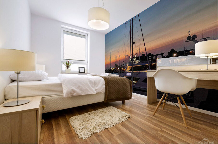 Boat in Newport Mural print