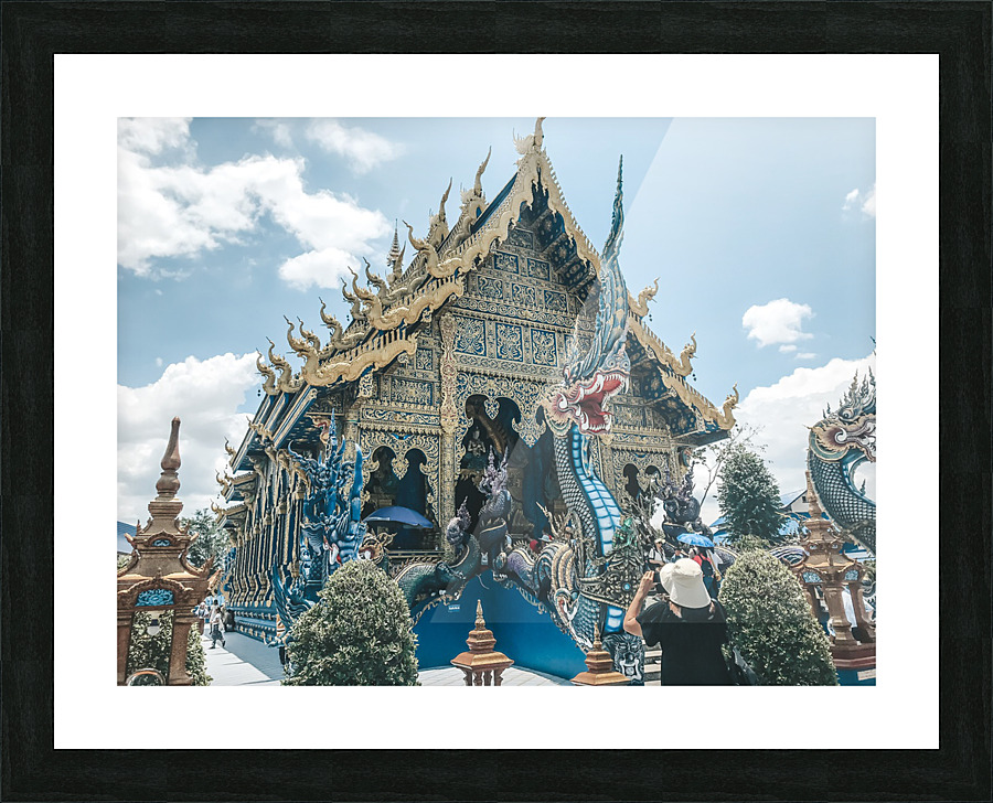 Blue Temple Picture Frame print