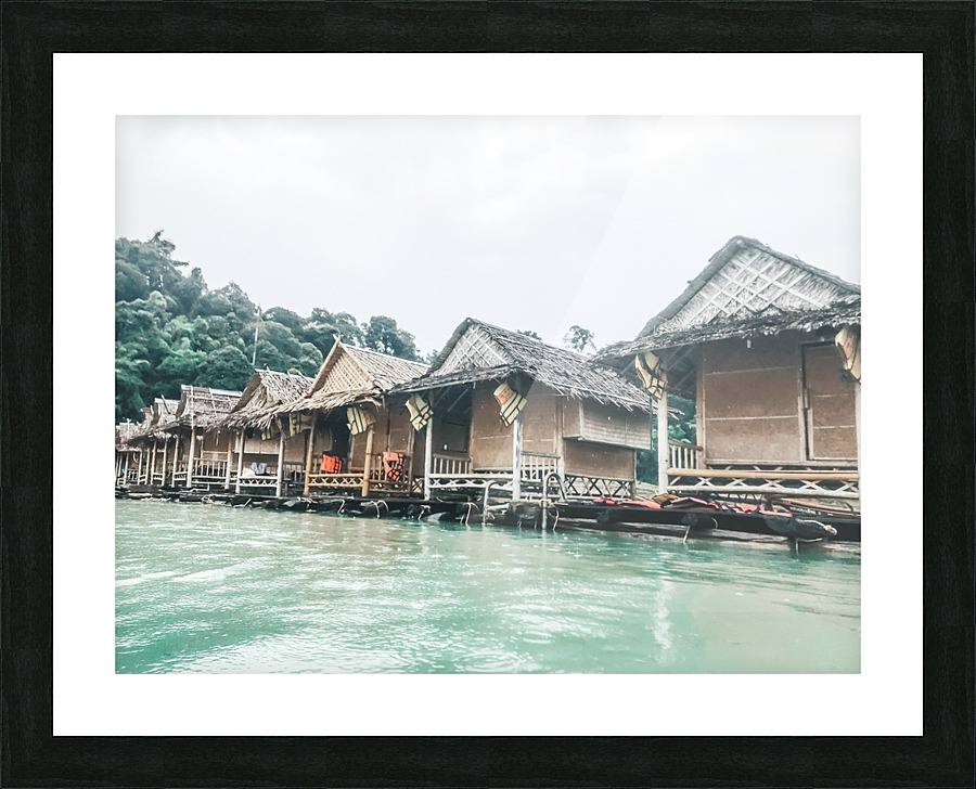 Floating Bungalows Picture Frame print