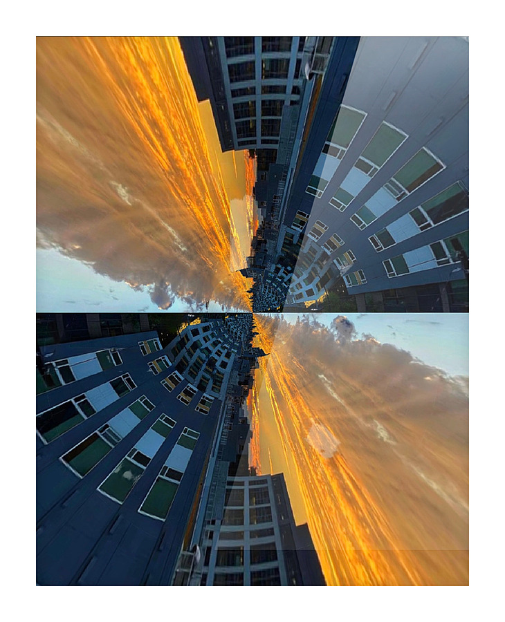 upside down seattle Picture Frame print