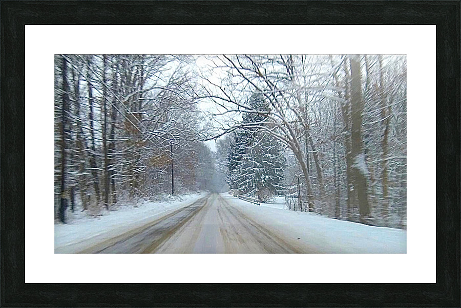 Backwoods snow Picture Frame print