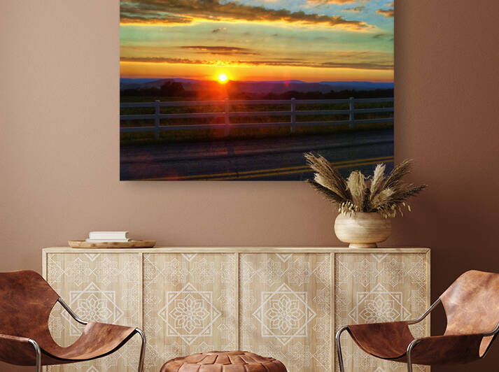 Country Roads Sunset Reproduction