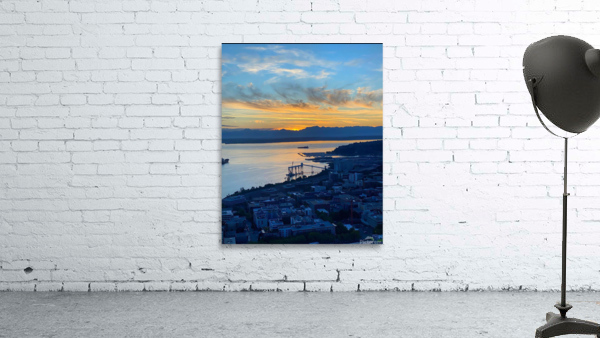 Sunset from atop space needle Wall Preview