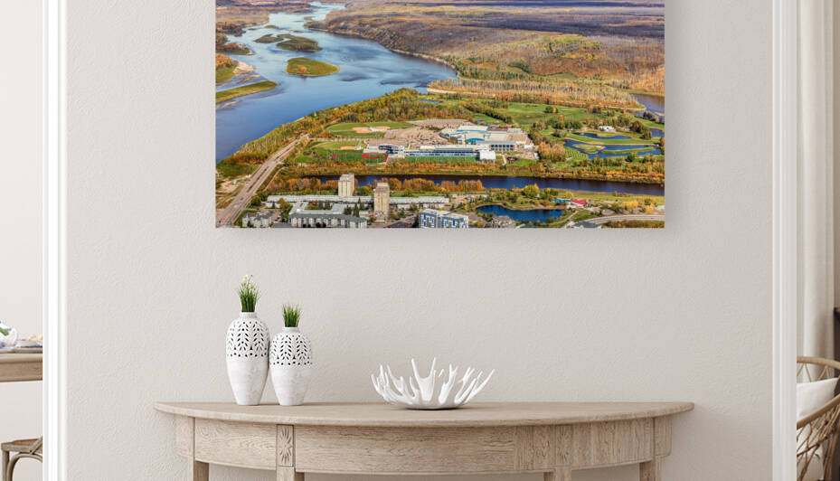 MacDonald Island and the Athabasca River by Rick Boden