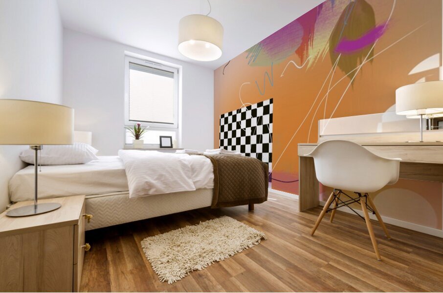 Checked Mural print