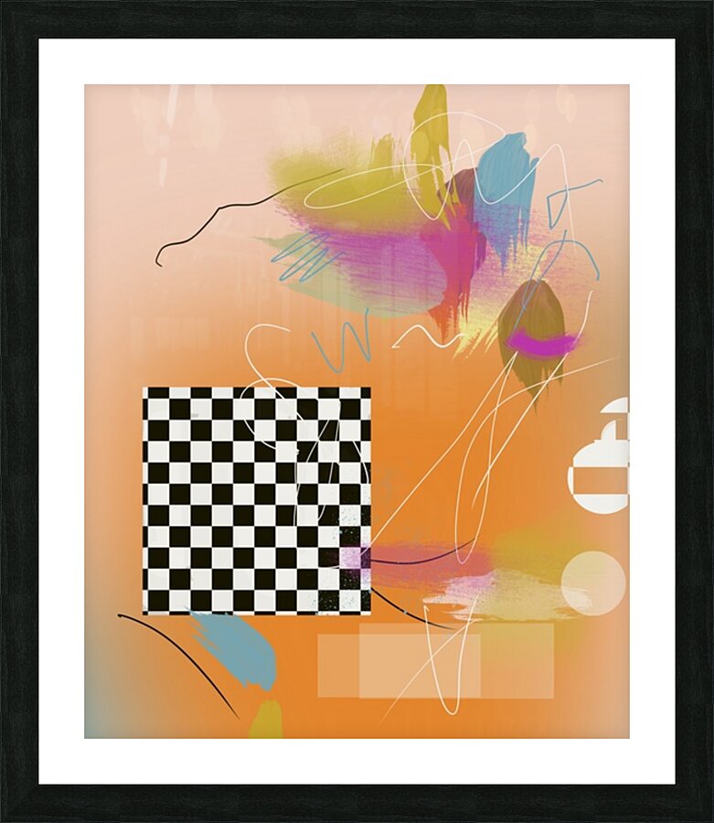 Checked Picture Frame Printing