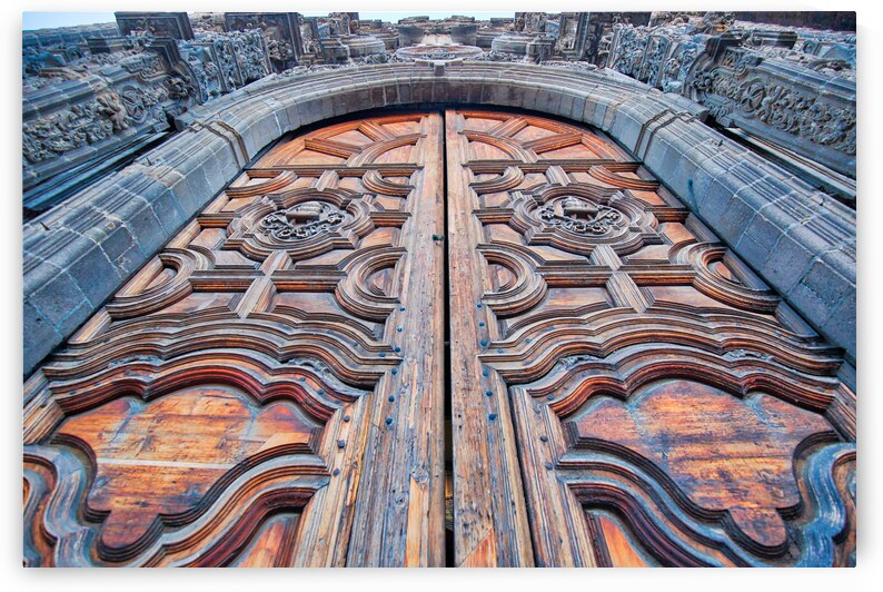 Scenic old churches in Zocalo Mexico City by Elijah Lovkoff