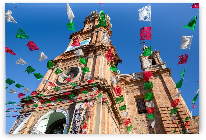 Landmark Puerto Vallarta church Parish of Our Lady of Guadalupe  by Elijah Lovkoff