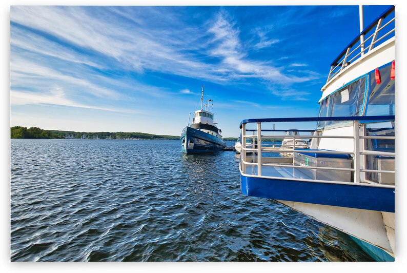 Harbor of Midland town located on Georgian Bay in Simcoe County Ontario Canada by Elijah Lovkoff