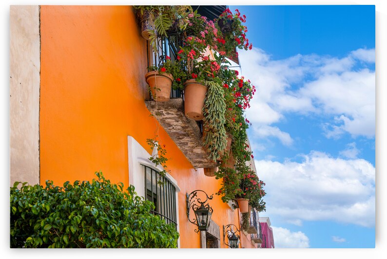 Mexico Colorful Puebla streets and colonial architecture in Zocalo historic city center by Elijah Lovkoff