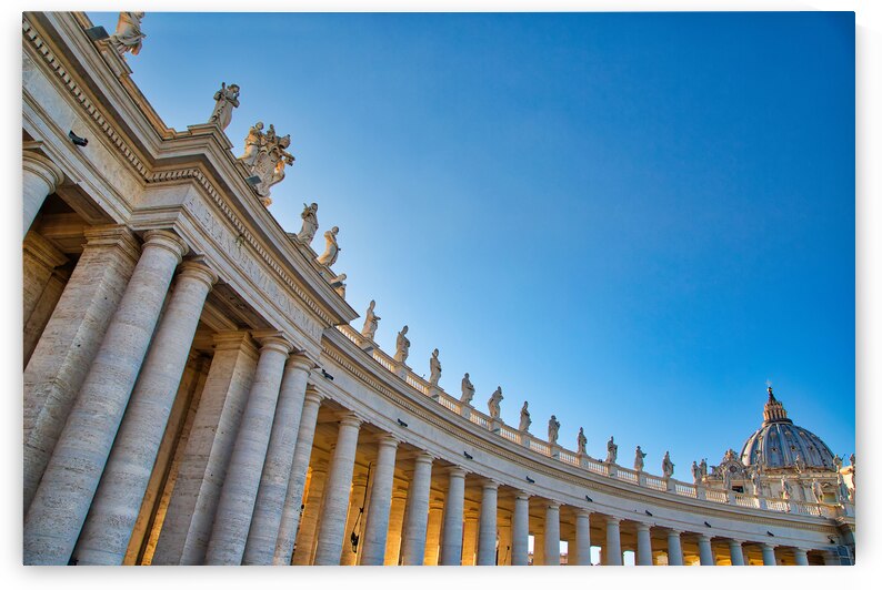 Scenic St. Peters Basilica in Rome near Vatican City by Elijah Lovkoff