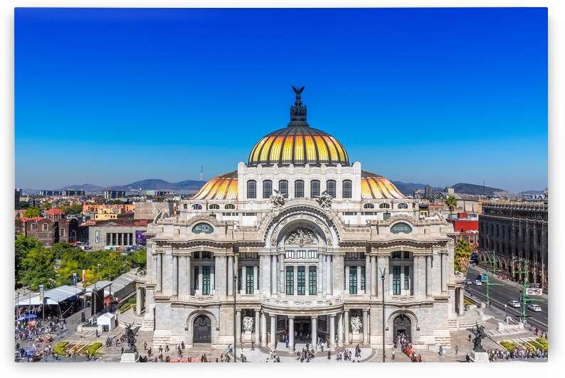 Mexico City Mexico 2 August 2019: Landmark Palace of Fine Arts by Elijah Lovkoff