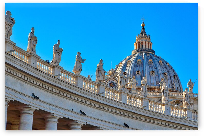 Scenic St. Peters Basilica in Rome near Vatican city by Elijah Lovkoff