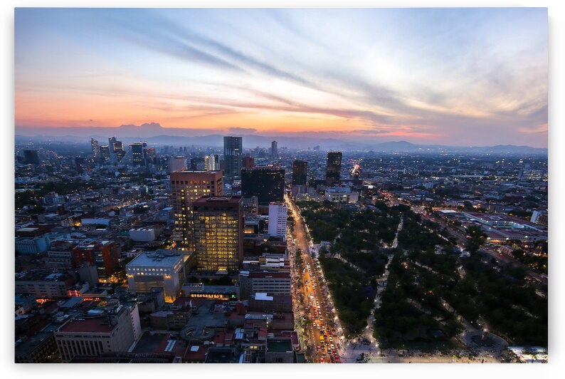 Panoramic view of Mexico City from the observation deck at the t by Elijah Lovkoff