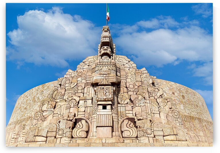 Merida an iconic Homeland Monument Monumento a la Patria sculptured by Romulo Rozo located at the runabout of Paseo de Montejo by Elijah Lovkoff